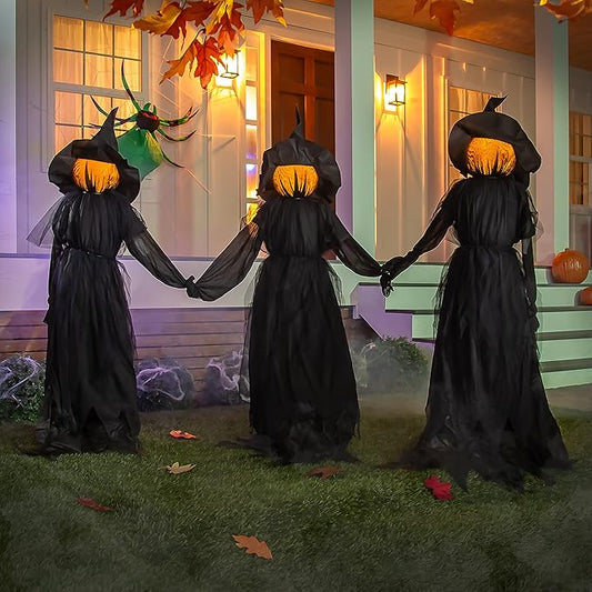 Annies-fashion – Lighted Halloween Witch Garden Stakes