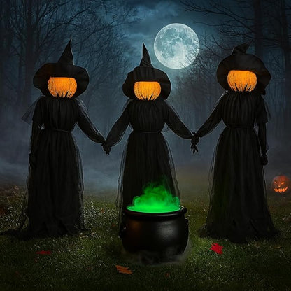 Annies-fashion – Lighted Halloween Witch Garden Stakes