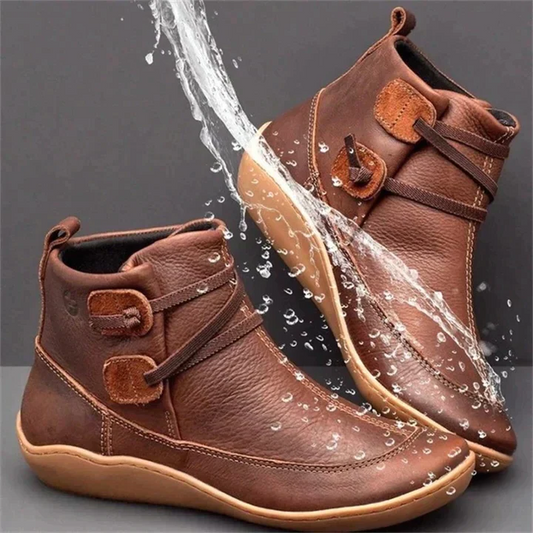 Ankle Boots with Contoured Footbed and Water Resistant Shell, Lace Up