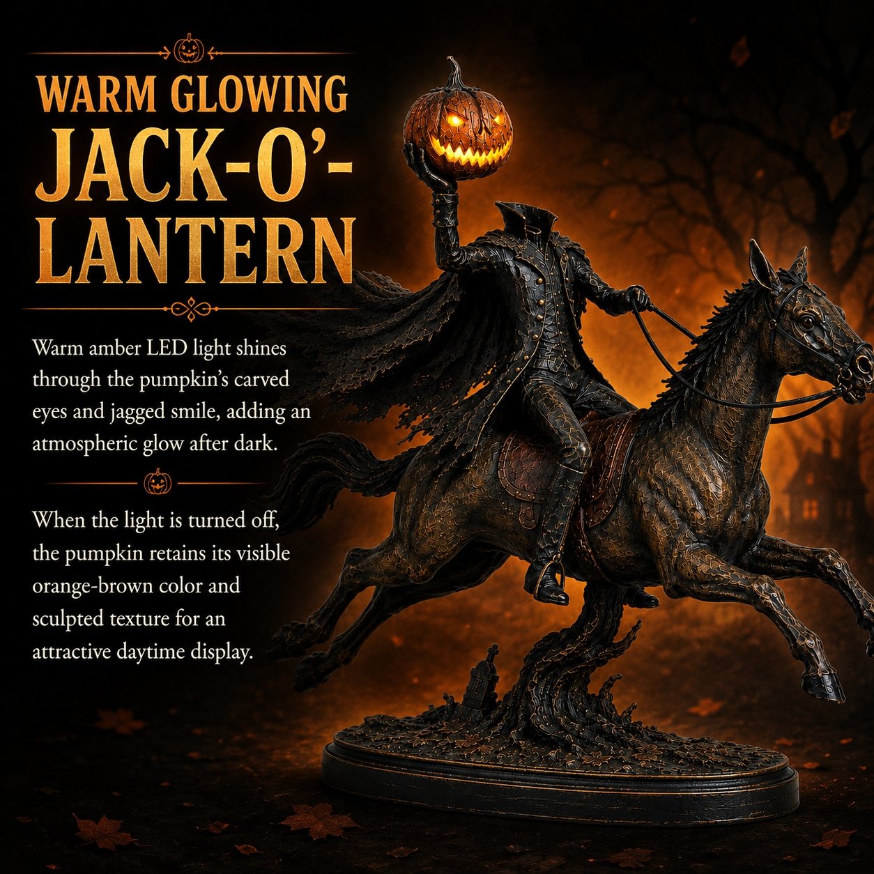 Annies-fashion – Headless Horseman Halloween Statue