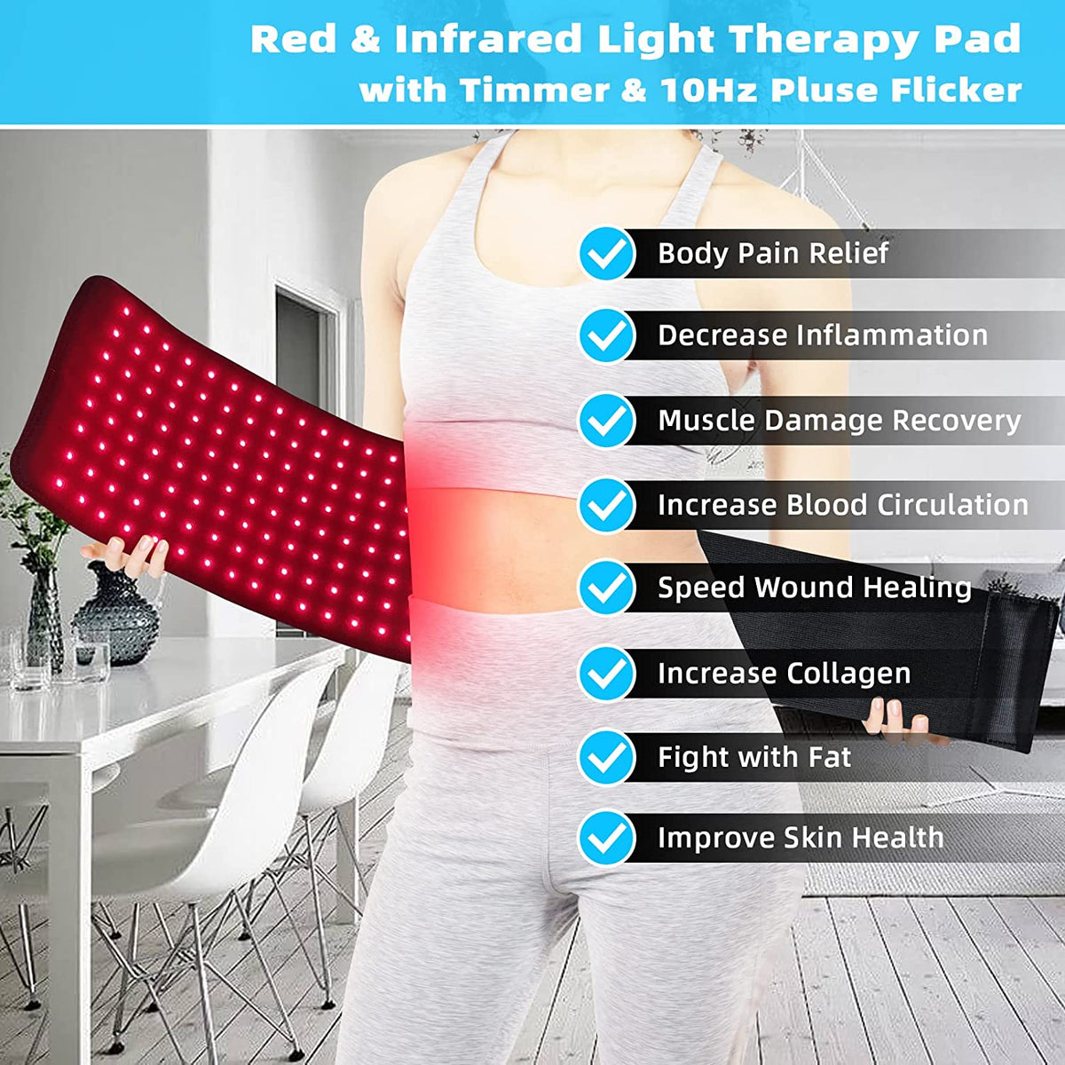 Annie’s Fashion Infrared Pain Relief Pad – Medical-Grade Therapy Belt for Daily Home Use