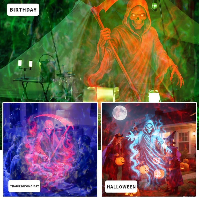 Annies-fashion – Dynamic Skull Projection Light