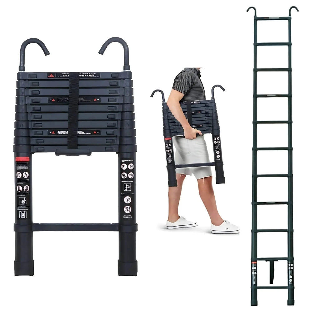 Annie’s Fashion Heavy Duty Telescopic Roof Access Ladder with Roof Hook