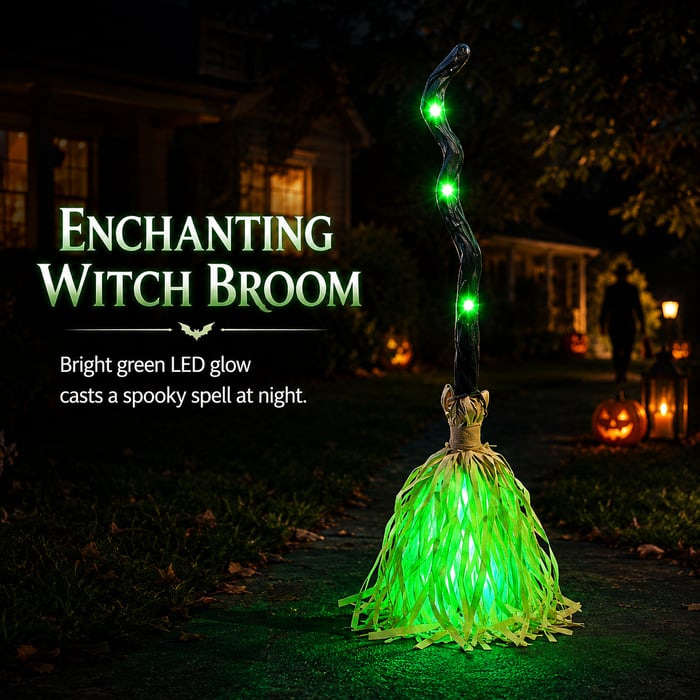 Annies-fashion – Motion Activated Halloween Broom Light