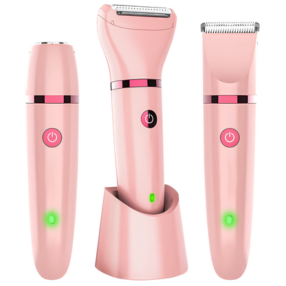 Women's Electric Shaver | 3-in-1 Rechargeable Wet & Dry Grooming Kit