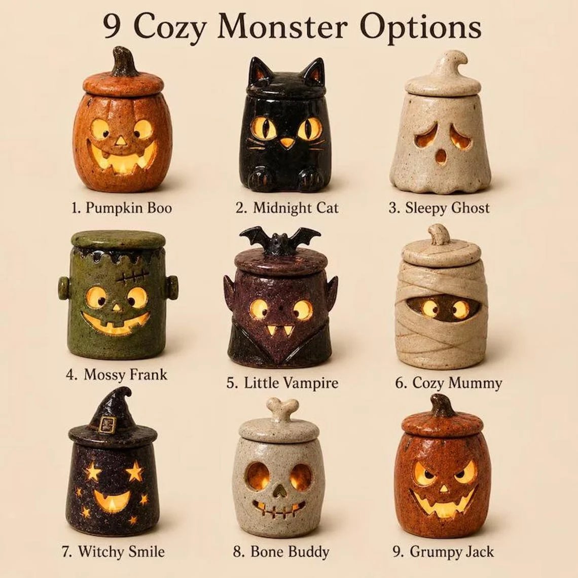 Annies-fashion – Handcrafted Artisan Monster Tea Light Holder