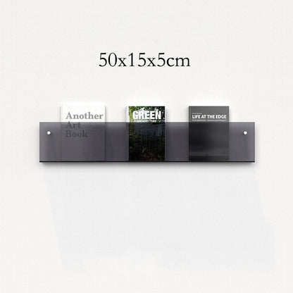 Acrylic Wall Magazine Rack | Modern Orange Floating Display Holder