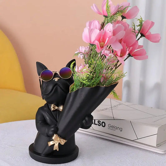 Annie’s Fashion Bulldog Flower Vase