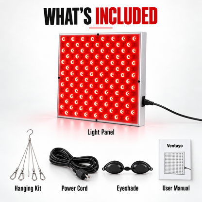 Red & Near-Infrared Light Panel, 225 LEDs