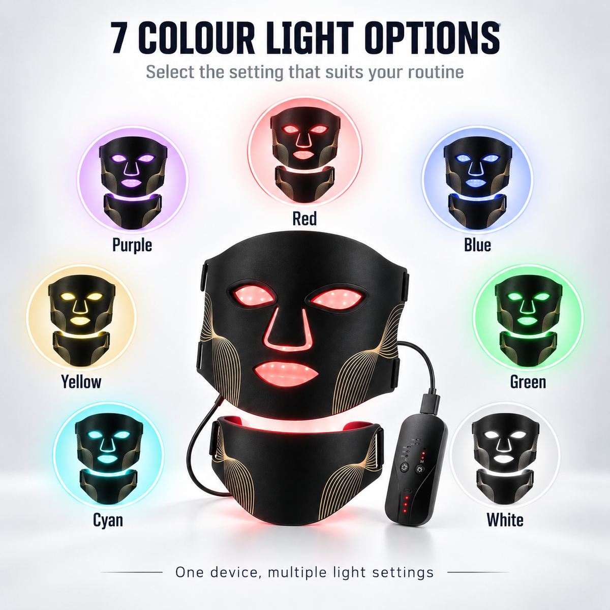 7-Colour LED Face & Neck Mask