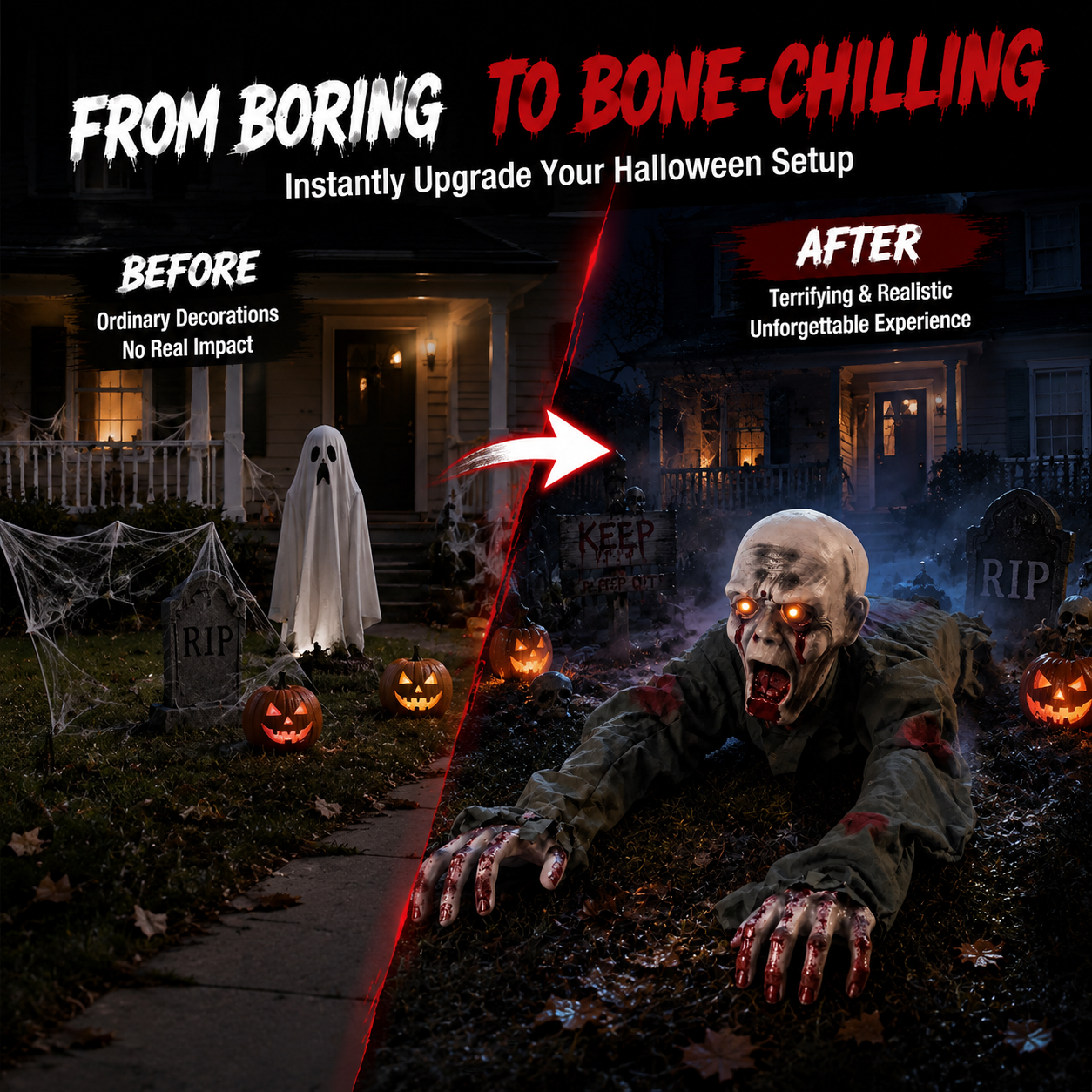 Annies-fashion – Realistic Crawling Ghost Outdoor Decoration