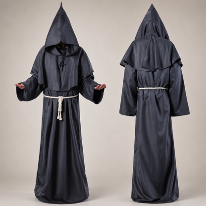 Annies-fashion – Classic Nun Robe Costume | Full-Length Design for Women | Ideal for Halloween and Themed Events