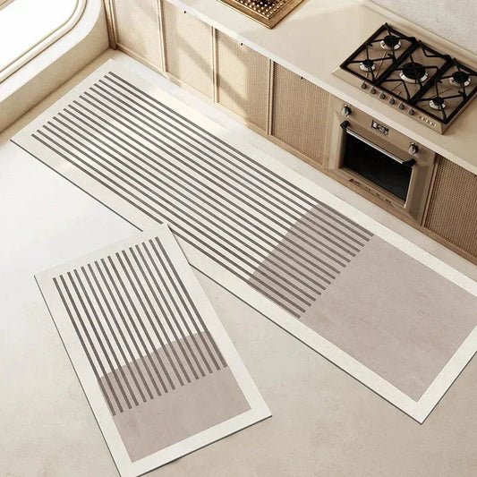 Striped Kitchen Mat Set | Anti-Fatigue Cushioned Comfort