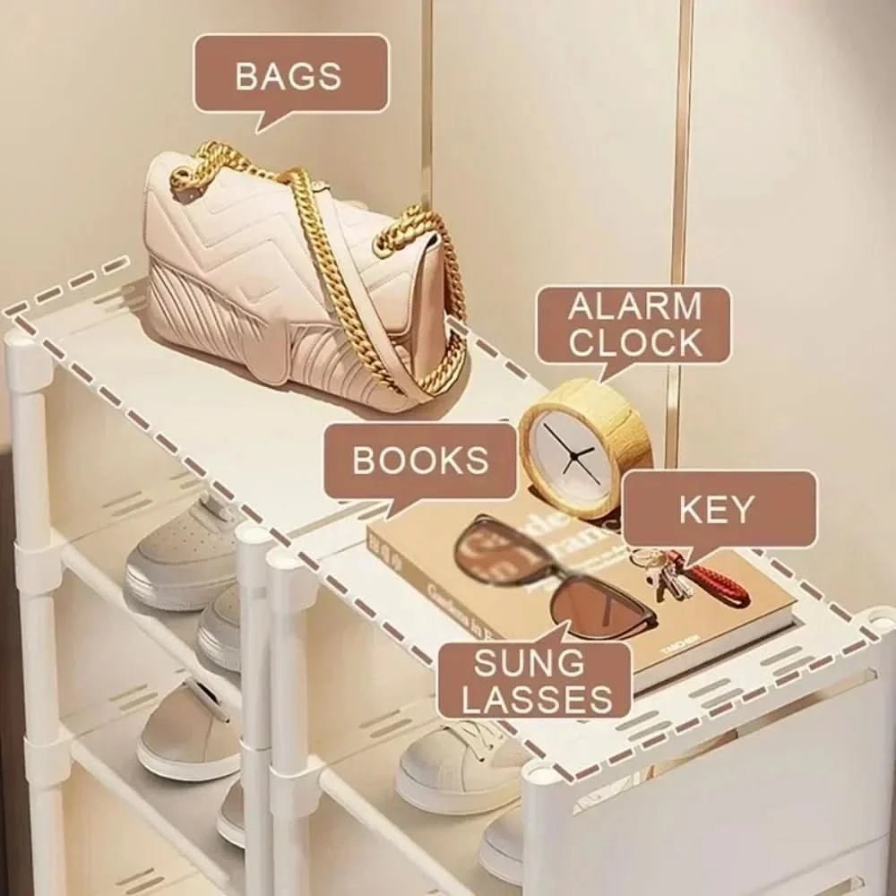 Stackable Shoe Rack | Compact Corner Storage Design