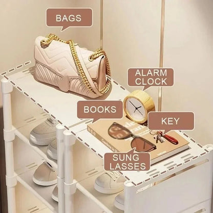 Stackable Shoe Rack | Compact Corner Storage Design