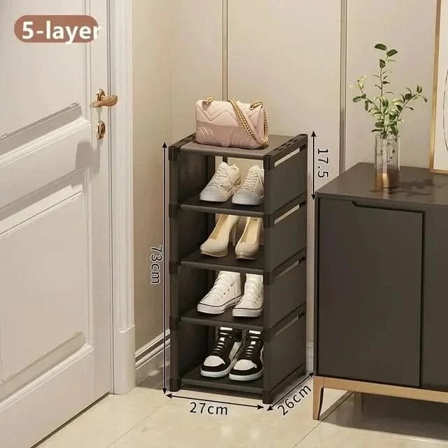 Stackable Shoe Rack | Compact Corner Storage Design