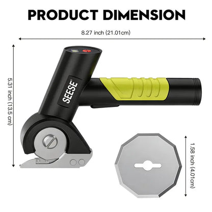 Cordless Fabric Cutter Brushless Motor & Replaceable Blades