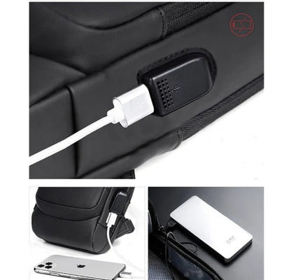 Crossbody Bag Anti-Theft USB Charging Fits 9.7-Inch Tablet