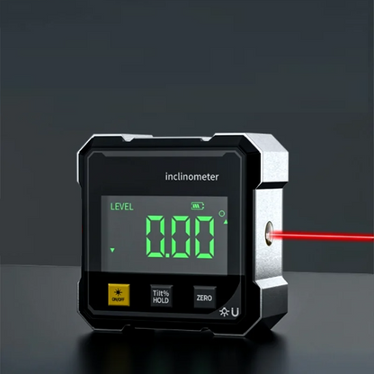 Digital Inclinometer Magnetic Base & Laser Guide High-Precision LCD