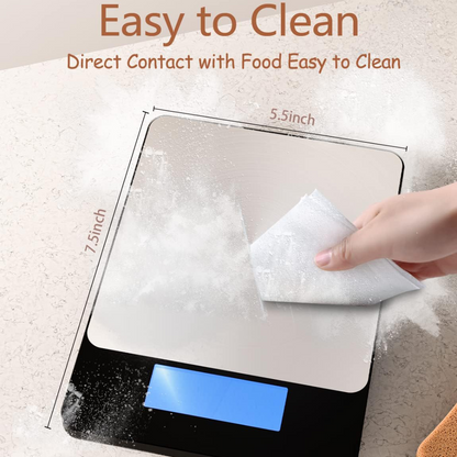 Digital Kitchen Scale 15 kg USB-C Rechargeable