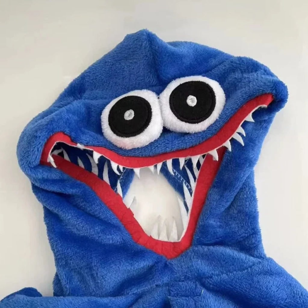 Annies-fashion – Cozy Monster Jumpsuit | Plush Kids Costume with Hood for Halloween Fun