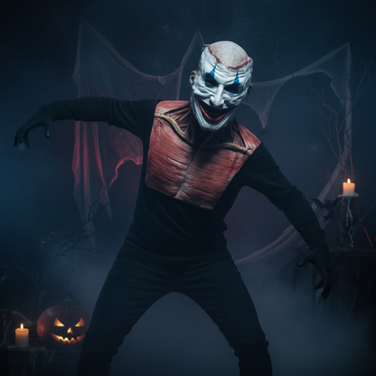 Annies-fashion – Creepy Clown | Scary Halloween Mask with Removable Layer | Full Face Design for Terrifying Costume Looks