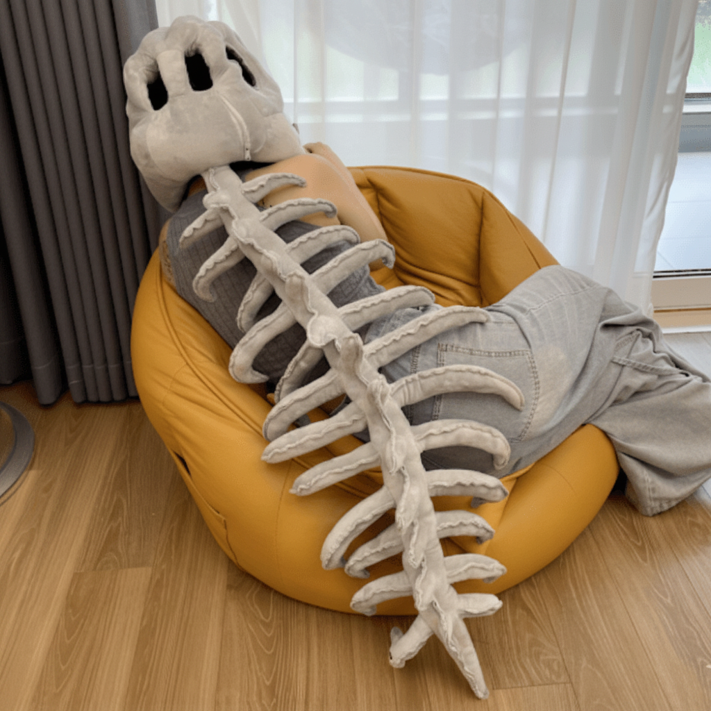 Annies-fashion – Dinosaur Skeleton Costume | Plush Kids Outfit with 3D Design | Fun Dress-Up for Halloween and Parties