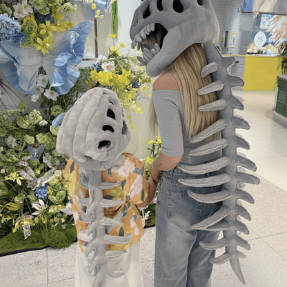 Annies-fashion – Dinosaur Skeleton Costume | Plush Kids Outfit with 3D Design | Fun Dress-Up for Halloween and Parties