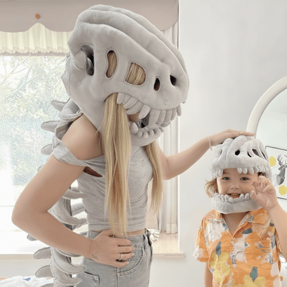 Annies-fashion – Dinosaur Skeleton Costume | Plush Kids Outfit with 3D Design | Perfect for Halloween and Themed Events