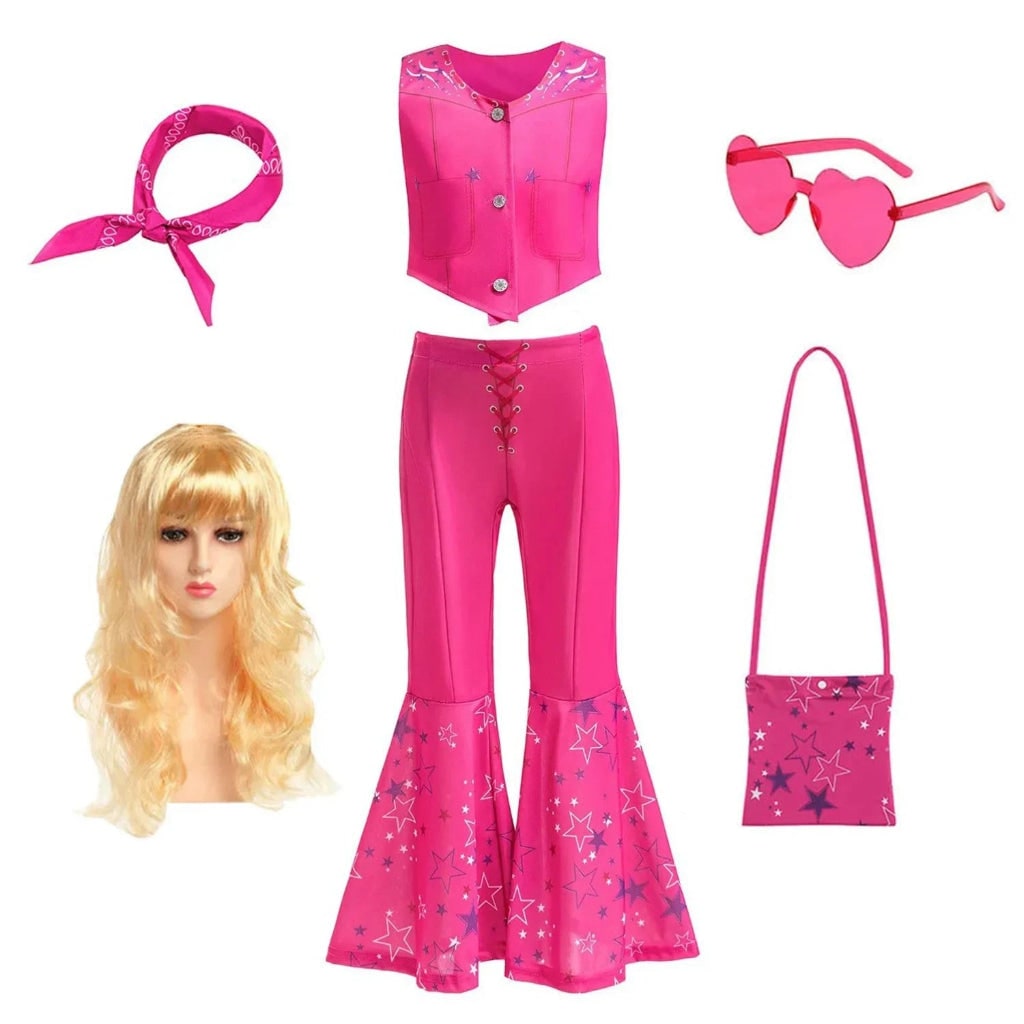 Annies-fashion – Disco Party Set | Girls' Flared Pants Costume with Stylish Top | Fun Outfit for Halloween and Themed Events