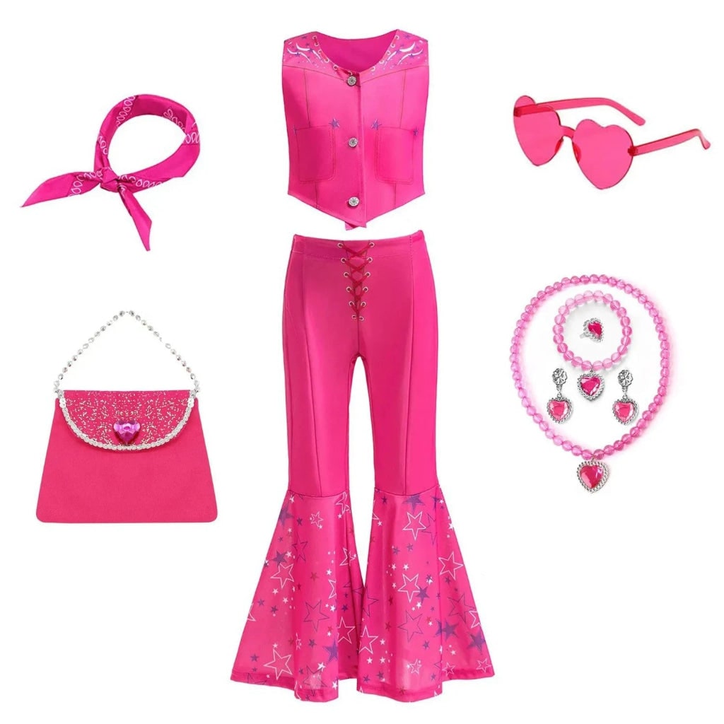 Annies-fashion – Disco Party Set | Girls' Flared Pants Costume with Stylish Top | Fun Outfit for Halloween and Themed Events