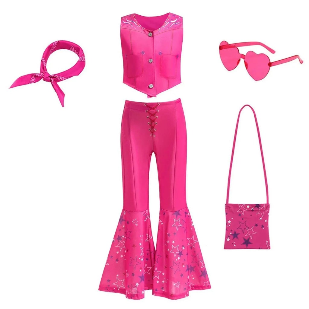 Annies-fashion – Disco Party Set | Girls' Flared Pants Costume with Stylish Top | Fun Outfit for Halloween and Themed Events
