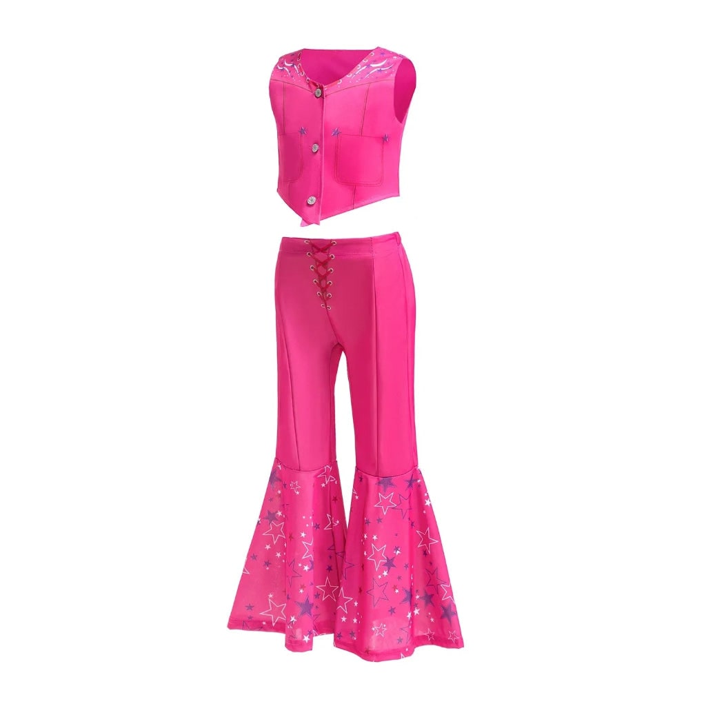 Annies-fashion – Disco Party Set | Girls' Flared Pants Costume with Stylish Top | Fun Outfit for Halloween and Themed Events