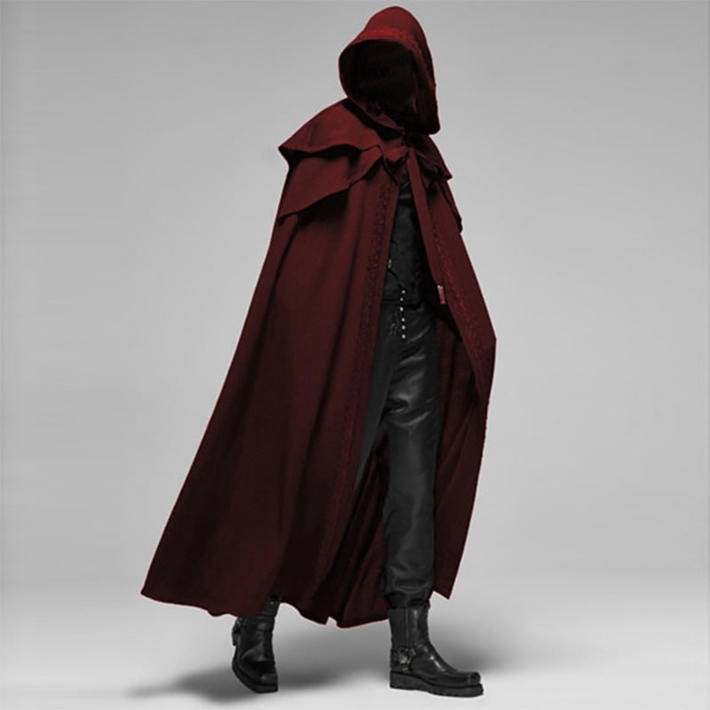 Annies-fashion – Dramatic Hooded Cape | Long Gothic Cape with Spacious Hood for Halloween Elegance