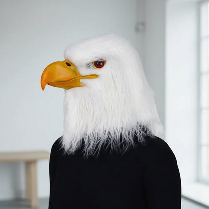 Annies-fashion – Eagle Head Mask | Realistic Animal Costume Accessory for Halloween Fun