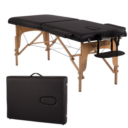Annie’s Fashion Adjustable Massage Table Bed with Free Carry Case – Portable & Foldable Design