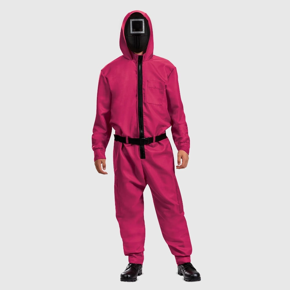 Annies-fashion – Festive Costume Collection | Halloween Jumpsuit with Mask & Belt | Complete Outfit for Themed Events