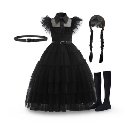 Annies-fashion – Festive Princess Dress | Layered Halloween Costume for Kids & Teens | Perfect for Parties and Themed Celebrations