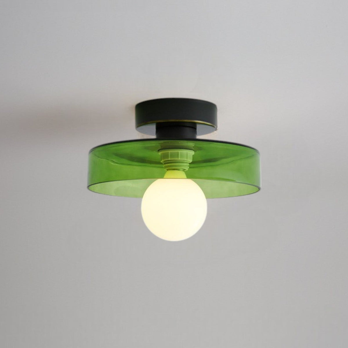 Minimalist Ceiling Light | French Bauhaus Design with Brass Accents