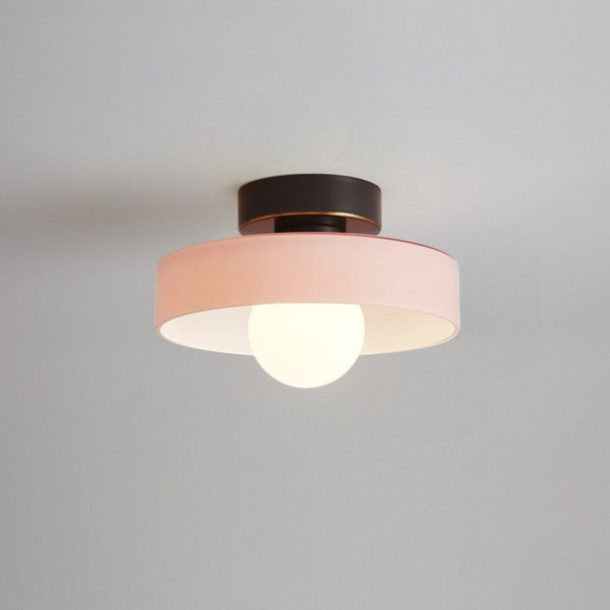 Minimalist Ceiling Light | French Bauhaus Design with Brass Accents