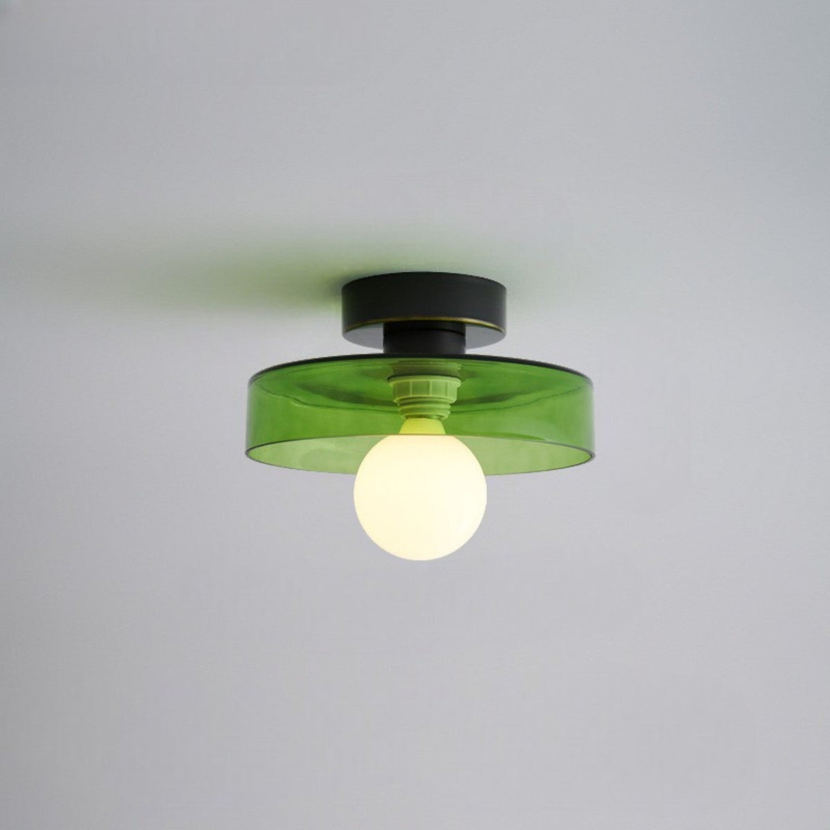 Minimalist Ceiling Light | French Bauhaus Design with Brass Accents