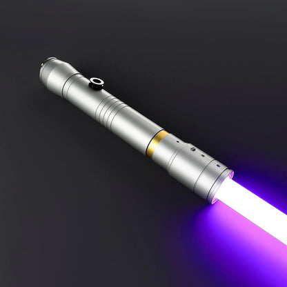 LED Cosplay Saber with Silver Hilt and Gold Accent