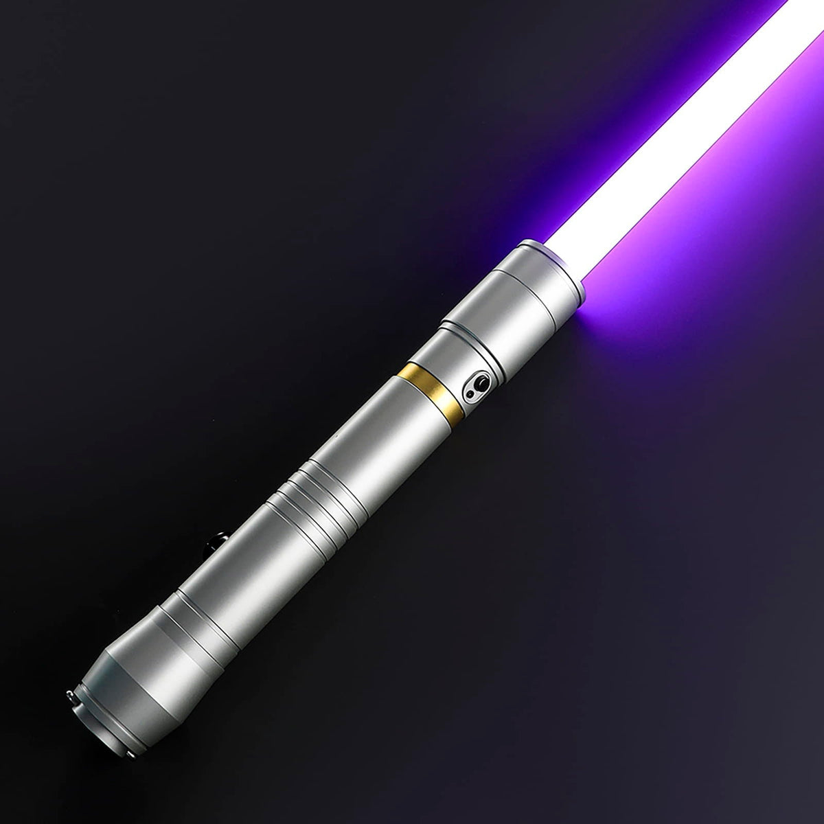 LED Cosplay Saber with Silver Hilt and Gold Accent