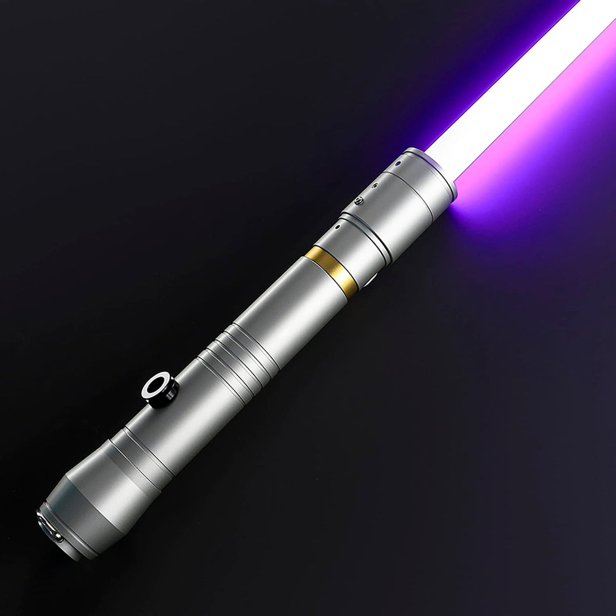 LED Cosplay Saber with Silver Hilt and Gold Accent