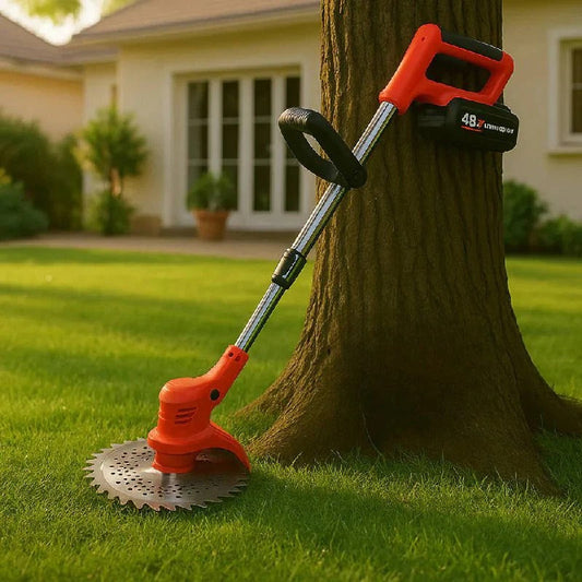 Annies-fashion – 21V Cordless Brush Cutter with Adjustable Handle & 90° Rotatable Head for Effortless Trimming