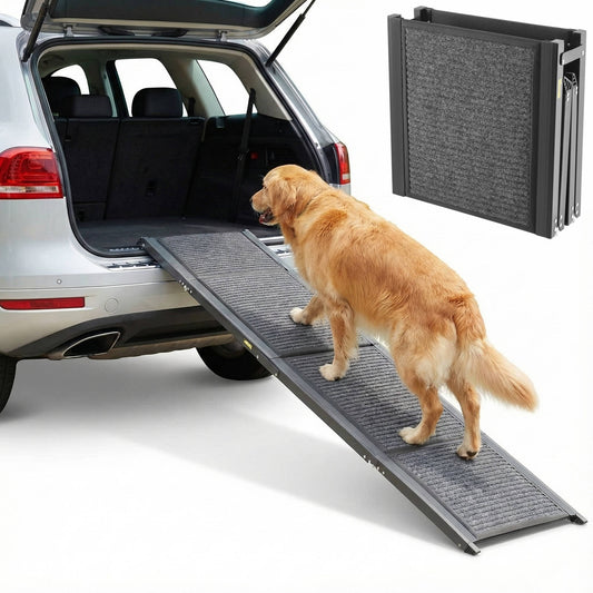Annie’s Fashion Foldable Outdoor Dog Ramp for Car, 250lb Capacity, Non Slip