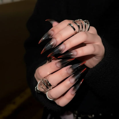 Annies-fashion – Halloween Glam | Reusable Press-On Nails with Claw Shape Design | Perfect for Costume Parties