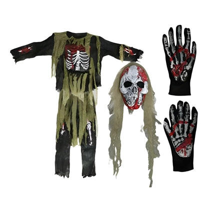 Annies-fashion – Halloween Skeleton Zombie Costume Set with Mask | Spooky Look for Kids
