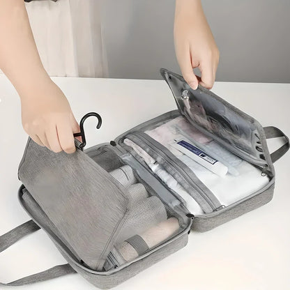 Hanging Toiletry Organizer with Multi-Compartment Design