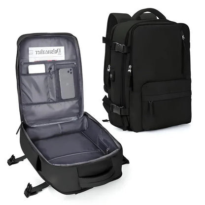 Expandable Carry On Travel Backpack with Flat Lay Packing Design